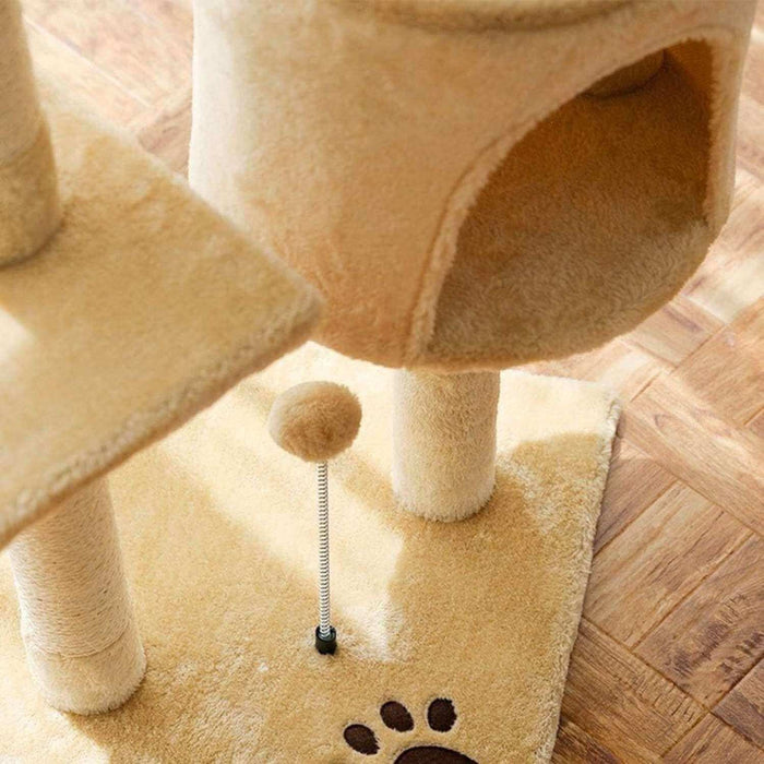 Rascador para gatos 1,15 metros de altura beige 21FXP045