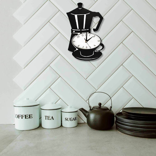 Reloj cocina mural cafetera 40x25 cm 21JTJ2425