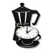 Reloj cocina mural cafetera 40x25 cm 21JTJ2425