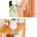 Repisa esquinero de madera 4 niveles natural Y1922C-4
