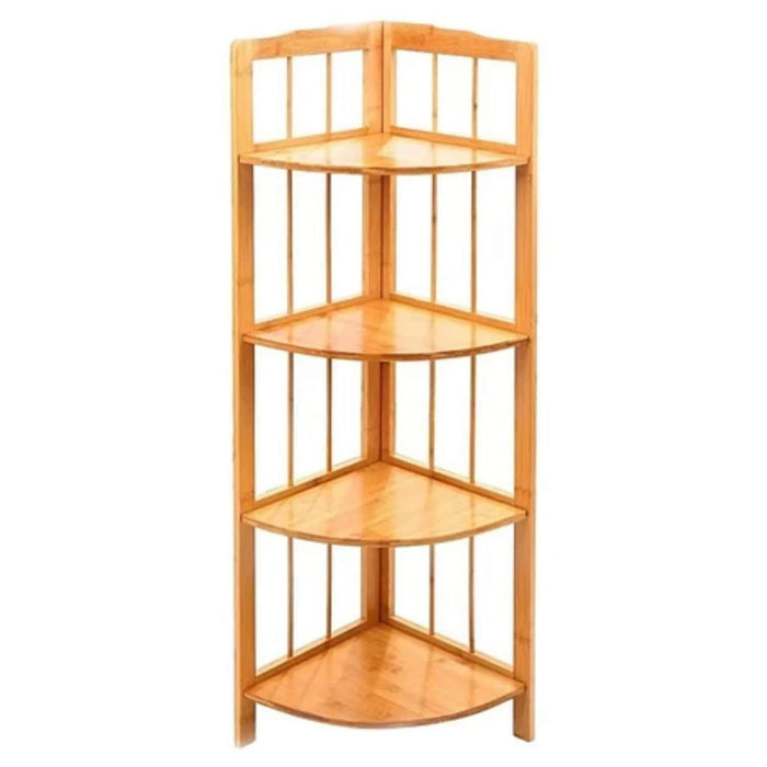 Repisa esquinero de madera 4 niveles natural Y1922C-4