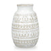 Set 2 jarrones cerámica texturizada blanca TLS21HP010