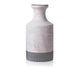 Set 2 jarrones de cerámica bicolor blanco/gris TLS19HP016