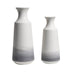 Set 2 jarrones de cerámica degradada gris TLS20HP005