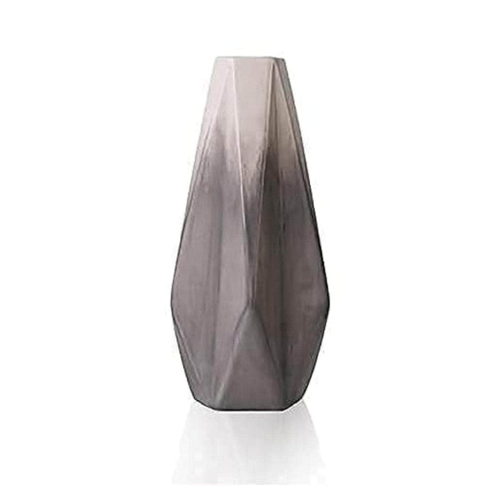 Set 2 jarrones geométricos de cerámica gris TLS19HP003