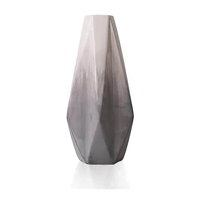 Set 2 jarrones geométricos de cerámica gris TLS19HP003