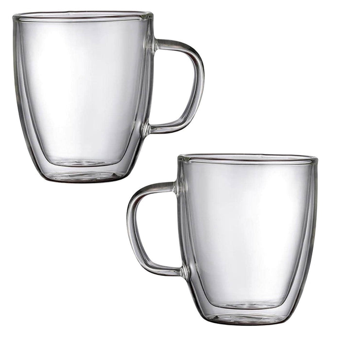 Set 2 mugs vidrio doble pared 350 ml 20JXP1425