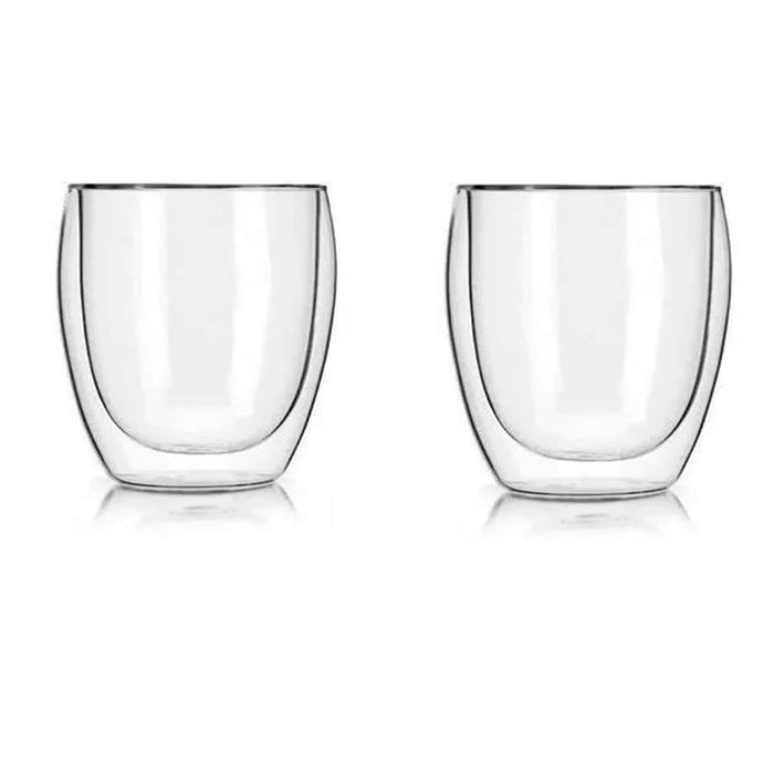 Set 2 vasos de café vidrio doble pared 300 ml 20JXP1422