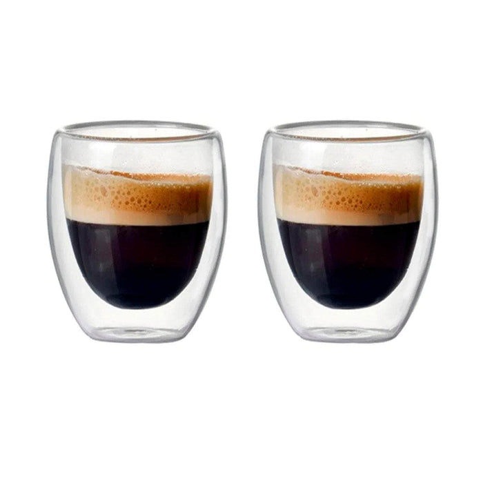 Set 2 vasos de café vidrio doble pared 300 ml 20JXP1422