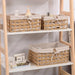 Set 3 canastos organizadores con tela beige 21STJ198