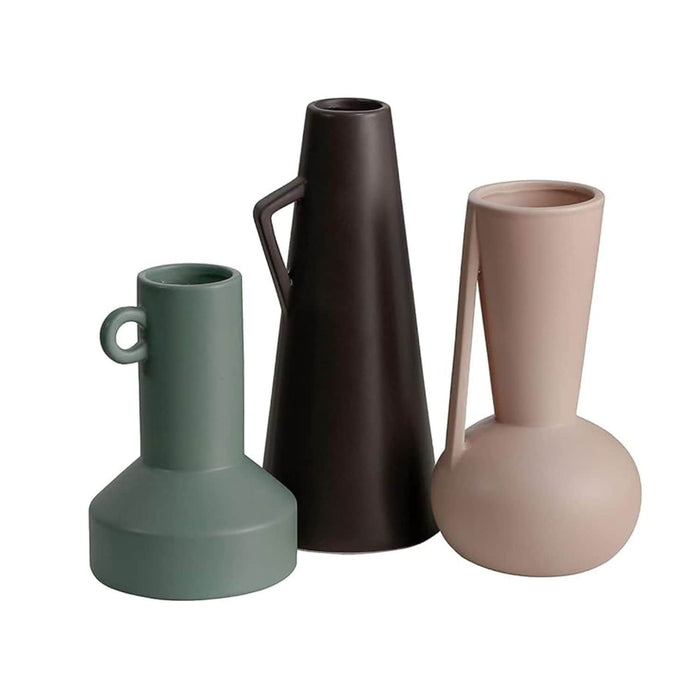Set 3 jarrones cerámica Morandi TLS20HP020