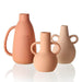 Set 3 jarrones cerámica terracota rústico TLS21HP027