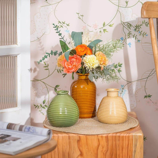 Set 3 jarrones esmaltados TLS21HP013