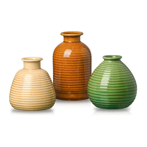 Set 3 jarrones esmaltados TLS21HP013