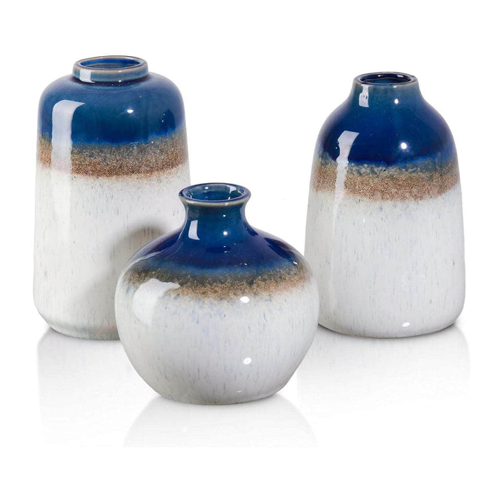 Set 3 jarrones meteoric azul TLS21HP011