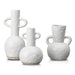 Set 3 jarrones rústicos blancos TLS21HP050
