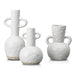 Set 3 jarrones rústicos blancos TLS21HP050