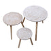 Set 3 mesas de centro madera mandalas 20FXP4221-1