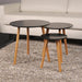 Set 3 mesas de centro madera negra 20FXP4221-5