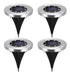 Set 4 focos led carga solar para jardín con estaca 20JXP635