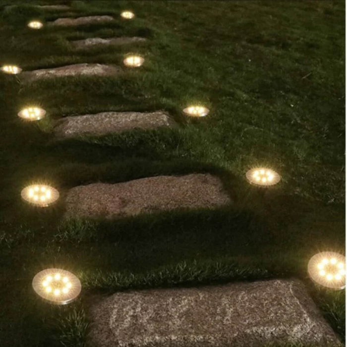 Set 4 focos led carga solar para jardín con estaca 20JXP635