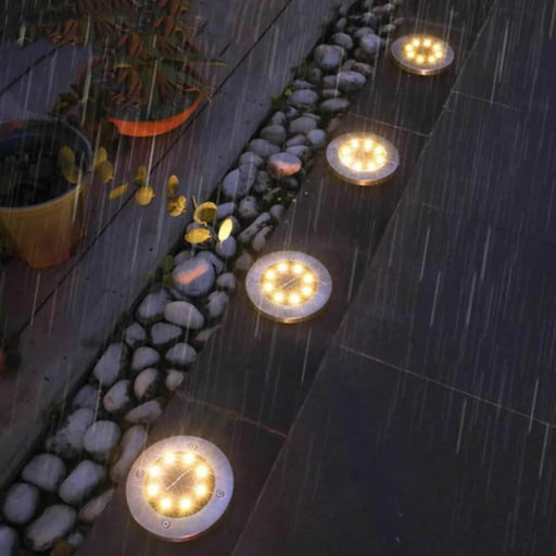 Set 4 focos led carga solar para jardín con estaca 20JXP635