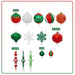 Set 50 adornos navideños rojo/verde EG01-1688-0958-AL