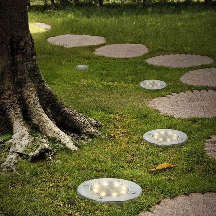 Set 6 focos led carga solar para jardín con estaca 20JXP635X6