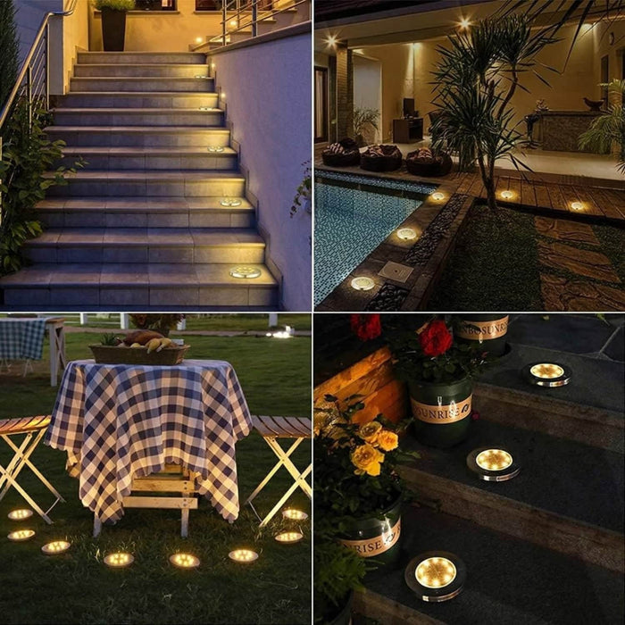 Set 6 focos led carga solar para jardín con estaca 20JXP635X6