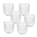 Set 6 vasos mug doble pared café espresso CDX665