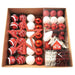 Set 80 adornos navideños rojo/blanco EG01-1688-0512-AL