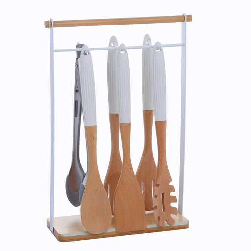 Set de 6 utensilios de cocina bambú 21JXP1636