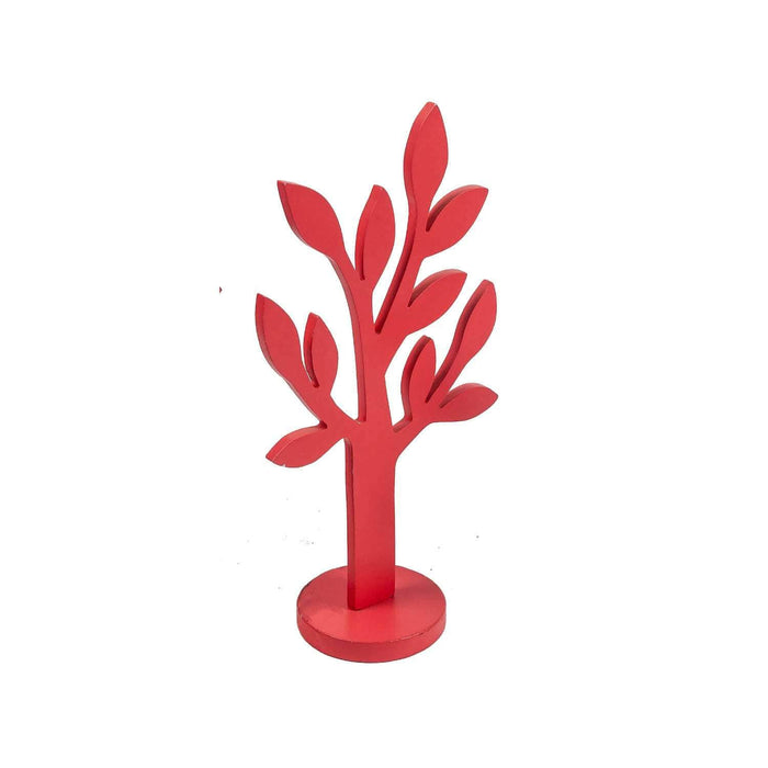 Set de figuras decorativa arboles de madera rojo 201307010016