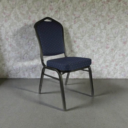 Silla de comedor banquetera azul - negro DDX1169