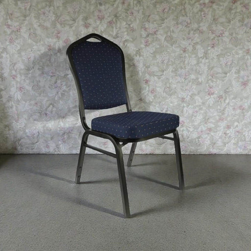 Silla de comedor banquetera azul - negro DDX1169