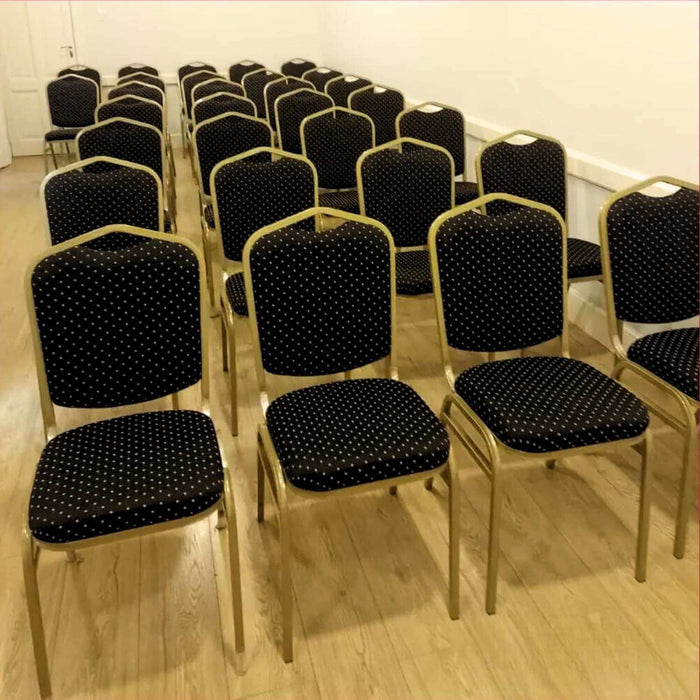 Silla de comedor banquetera negra CDX655