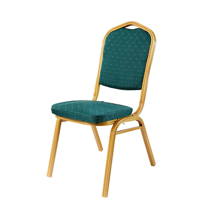 Silla de comedor banquetera verde CDX657