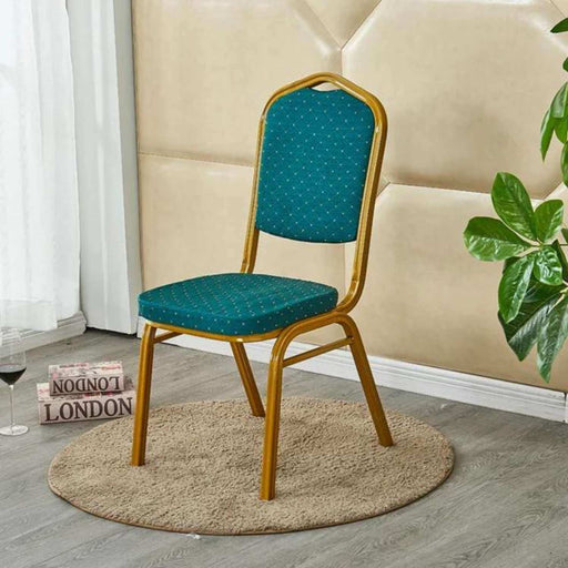 Silla de comedor banquetera verde CDX657