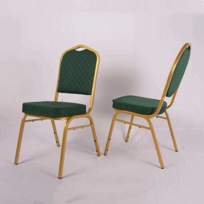 Silla de comedor banquetera verde CDX657