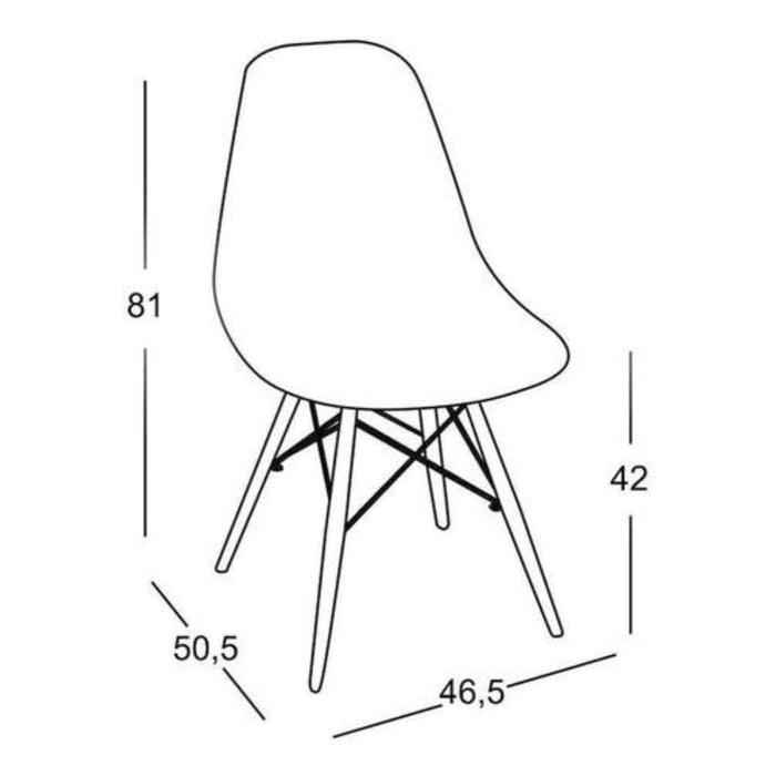 Silla de comedor estilo eames blanca 22JXP162-BL