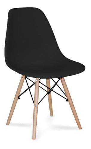 Silla de comedor estilo eames negra FXP3566-NE