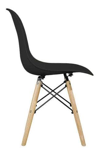Silla de comedor estilo eames negra FXP3566-NE