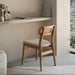 Silla de comedor nórdica de madera y ratán DPX794