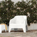 Silla de jardín italiana poltrona resina blanco 79x76,5x70cm 185-BLANCO