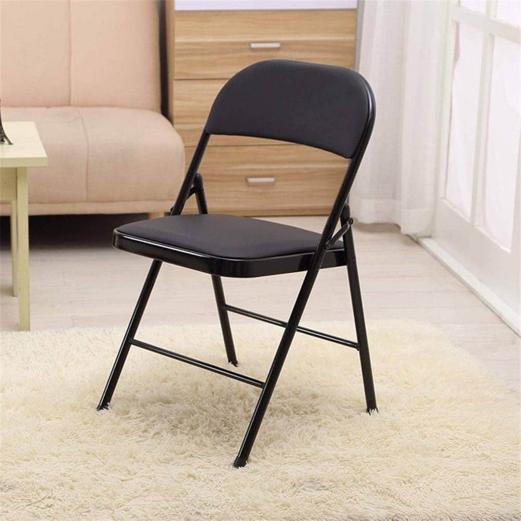 Silla plegable con acolchado negro