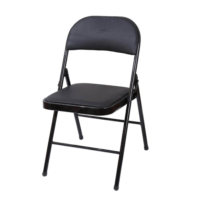 Silla plegable con acolchado negro BDX448