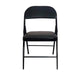 Silla plegable con acolchado negro BDX448