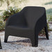 Silla poltrona italiana resina grafito 79x76,5x70 cm 185-GRAFITO