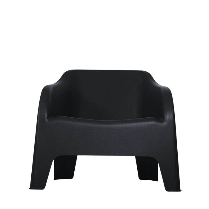 Silla poltrona italiana resina grafito 79x76,5x70 cm 185-GRAFITO