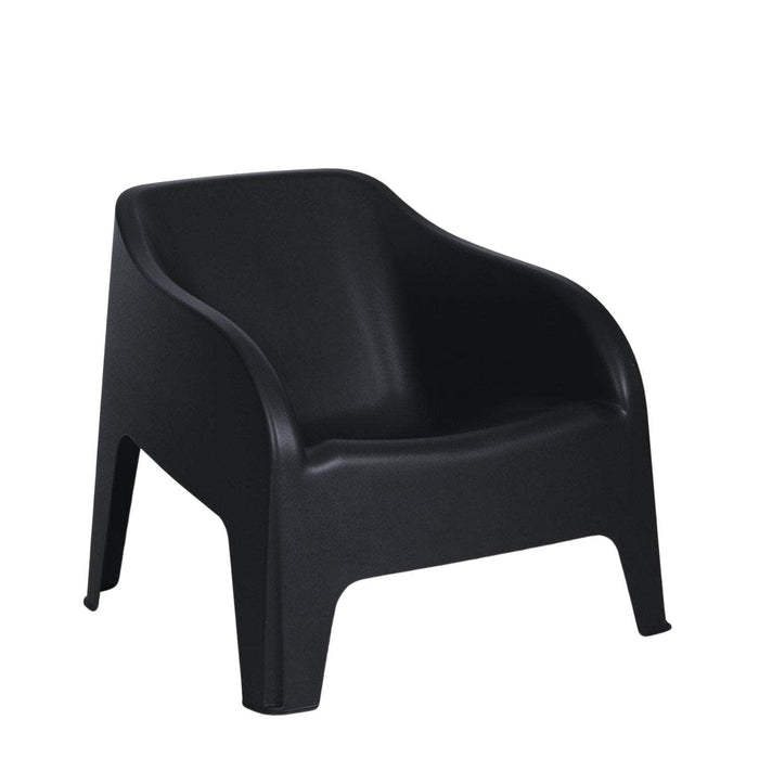 Silla poltrona italiana resina grafito 79x76,5x70 cm 185-GRAFITO